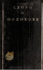 Слово о Шолохове   1985  PDF电子版封面     