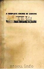 A COMPLETE COURSE IN CANNING ELEVENTH EDITION 1981     PDF电子版封面     