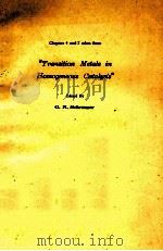 CHAPTERS 4 AND 7 TAKEN FROM “TRANSITION METALS IN HOMOGENEOUS CATALYSIS”（1971 PDF版）
