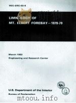 LIMNOLOGY OF MT.ELBERT FOREBAY-1978-79   1982  PDF电子版封面     