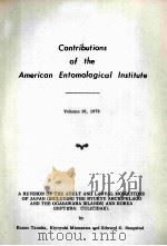 CONTRIBUTIONS OF THE AMERICAN ENTOMOLOGICAL INSTITUTE BOLUME 16     PDF电子版封面     