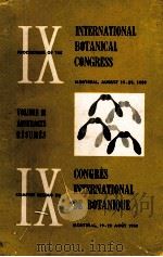 IX INTERNATIONAL BOTANICAL CONGRESS（ PDF版）