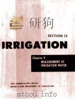 SCS NATIONAL ENGINEERING HANDBOOK SECTION15-IRRIGATION CHAPTER9-MEASUREMENT OF IRRIGATION WATER     PDF电子版封面     
