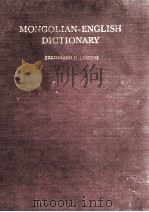 Mongolian-English Dictionary     PDF电子版封面     