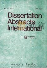 DISSERTATION ABSTRACTS INTERNATIONAL VOL.47 NO.7 JAN 1987 THE SCIENCES BAND ENGINEERING U.M.I.（1987 PDF版）