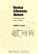 ELECTRICAL & ELECTRONICS ABSTRACTS SCIENCE-ABSTRACTS SERIES B JANUARY-JUNE 1994 AUTHOR INDEX   1994  PDF电子版封面     