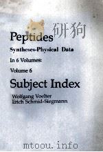PEPTIDES SYNTHESES-PHYSICAL DATA IN 6 VOLUMES:VOLUME 6 SUBJECT INDEX     PDF电子版封面     