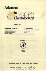 ADVANCES IN CHEMOTHERAPY VOLUME 1（ PDF版）