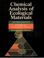 CHEMICAL ANALYSIS OF ECOLOGICAL MATERIALS SECOND EDITION     PDF电子版封面    STEWART E.ALLEN 