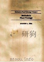 METHODS IN PLANT PATHOLOGY VOLUME 1 METHODS IN PLANT VIROLOGY     PDF电子版封面     