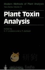 PLANT TOXIN ANALYSIS     PDF电子版封面    H.F.LINSKENS AND J.F.JACKSON 