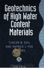 GEOTECHNICS OF HIGH WATER CONTENT MATERIALS（ PDF版）