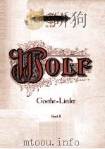 HUGO WOLF GEDICHTE VON GOETHE BAND 2     PDF电子版封面     