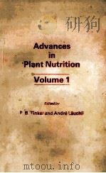 ADVANCES IN PLANT NUTRITION VOLUME 1     PDF电子版封面     