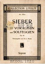 SIEBER 10 VOKALISEN UND SOLFEGGIEN     PDF电子版封面    DR.L.BENDA 