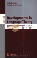 DEVELOPMENTS IN LANGUAGE THEORY（ PDF版）