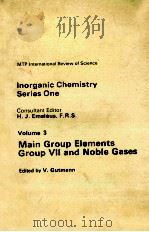 INORGANIC CHEMISTRY SERIES ONE VOLUME 3     PDF电子版封面    V.GUTMANN 