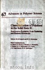 ADVANCES IN POLYMER SCIENCE 67   1985  PDF电子版封面     