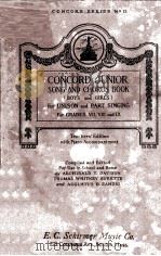 CONCORD JUNIOR SONG AND CHORUS BOOK (BOYS AND GIRLS)（ PDF版）