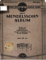 MENDELSSOHN SONGS     PDF电子版封面     