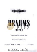JOHANNES BRAHMS LIEDER I（ PDF版）