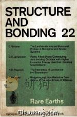 STRUCTURE AND BONDING 22 RARE EARTHS（1975 PDF版）