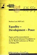 EQUALITY-DEVELOPMENT-PEACE   1995  PDF电子版封面     