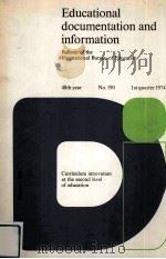 EDUCATIONAL DOCUMENTATION AND INFORMATION 48TH YEAR NO.190 IST QUARTER 1974   1974  PDF电子版封面     