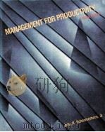 MANAGEMENT FOR PRODUCTIVITY SECOND EDITION（1986 PDF版）