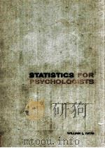 STATISTICS FOR PSYCHOLOGISTS   1963  PDF电子版封面     