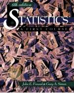 STATISTICS A FIRST COURSE SIXTH EDITION   1995  PDF电子版封面  0130830240   
