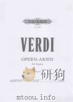 G.VERDI AUSGEAHLTE OPERN = ARIEN FUR SOPRAN BAND II     PDF电子版封面     