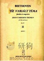 BEETHOVEN TIZ VARIALT TEMA FUVOLARA ES ZONGORARA ZEHN VARIIERTE THEMEN II     PDF电子版封面    JENEY ZOLTAN 