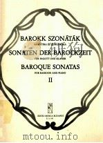 BAROKK SZONATAK FAGOTTRA SONATEN DER BAROCKZEIT FUR FAGOTT UND KLAVIER BAROQUE SONATAS FOR BASSOON A   1983  PDF电子版封面     