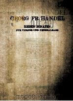 GEORG FR.HANDEL SIEBEN SONATEN FUR VIOLINE UND GENERALBASS     PDF电子版封面     