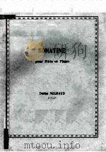 SONATINE POUR FLUTE ET PIANO     PDF电子版封面    DARIUS MILHAUD 
