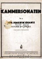 SONATE IN E MOLL FUR FLOTE UND KLAVIER   1934  PDF电子版封面     