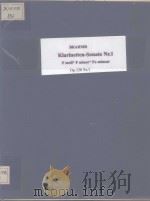 BRAHMR KLARINETTEN-SONATE NR.1     PDF电子版封面     