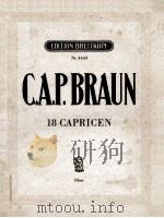C.A.P.BRAUN 18 CAPRICEN     PDF电子版封面     
