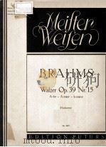 MEIFTER WELFEN BRAHMS WALER OP.39 NR.15     PDF电子版封面     