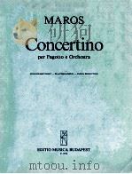 CONCERTIONO PER FAGOTTO E ORCHESTRA   1960  PDF电子版封面     
