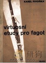 VIRTUOSNI ETUDY PRO FAGOT     PDF电子版封面     