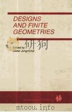 DESIGNS AND FINITE GEOMETRIES   1996  PDF电子版封面  0792397304   