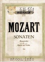 MOZART SONATEN (ROMANTISCHE) KLAVIER UND VIOLINE     PDF电子版封面     