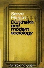 DURKHEIM AND MODERN SOCIOLOGY  STEVE FENTON（1984 PDF版）