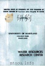 SUBLETHAL EFFECTS OF POLLUTANTS:LIFE TABLE EVALUATION OF CHRONIC EXPOSURE OF EURYTEMORA AFFINIS (COP   1980  PDF电子版封面     