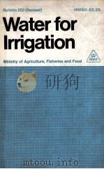 WATER FOR IRRIGATION SUPPLY AND STORAGE（1977 PDF版）