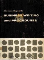 BUSINESS WRITING AND PROCEDURES   1970  PDF电子版封面     