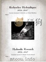 HYDRAULIC RESEARCH 1938-1947 VOLUME 3     PDF电子版封面     
