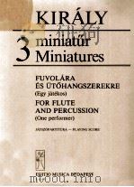 3 MINIATUR 3 MINIATURES   1983  PDF电子版封面     